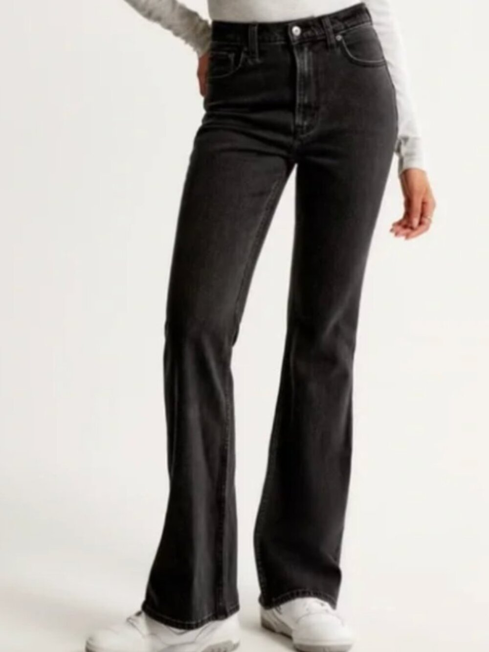 Abercrombie Curve Love Vintage Flare Jeans Black